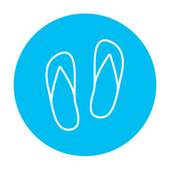Beach slipper line icon.