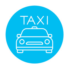 Taxi line icon.