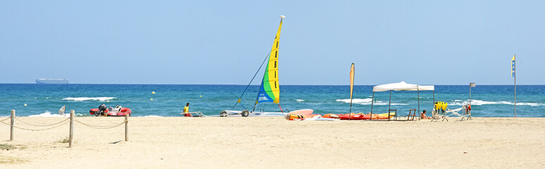 Panorámica de la playa de El Prat de Llobregat, Barcelona