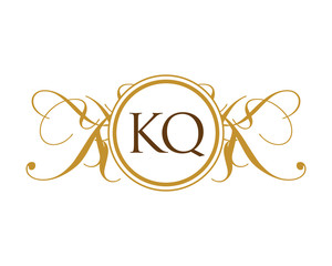 KQ  Luxury Ornament Initial Logo