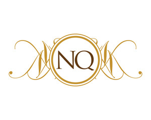 NQ  Luxury Ornament Initial Logo