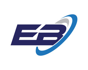 EB Swoosh Letter Business Logo
