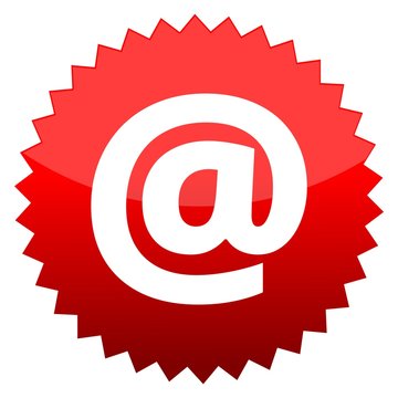 Red sun sign e-mail symbol