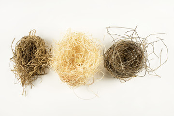 Obraz premium Three Natural Bird Nests