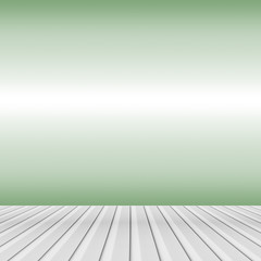 Wooden green white gradient background, can be used for display