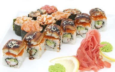 delicious seafood sushi at a Japanese restaurant