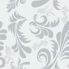 Editable Vector of Gray Abstract Floral Element Illustration Seamless Pattern for Creating Background and Decorative Element