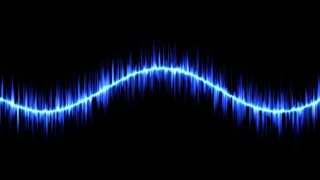 Audio Sound Sine Wave Animation - Loop Blue