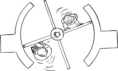 Top Down of Revolving Door Outline