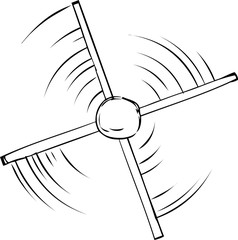 Outline of Propeller Spinning © theblackrhino
