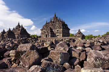 Candi Plaosan temple on the island of Java, Indonesia 