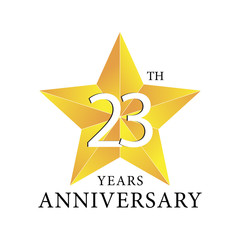 Obraz premium 23th years anniversary star