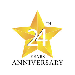 24th years anniversary star