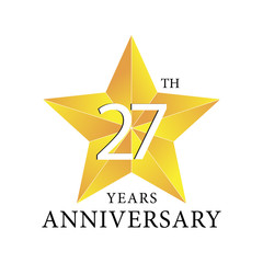 27th years anniversary star