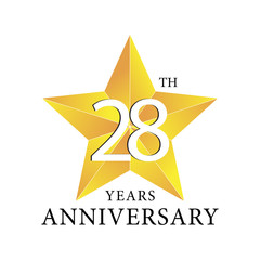 28th years anniversary star