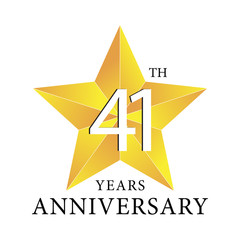 41th years anniversary star