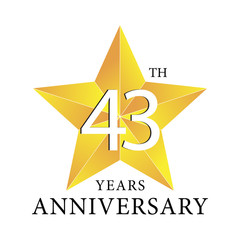 43th years anniversary star