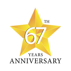 67th years anniversary star