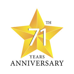 71th years anniversary star