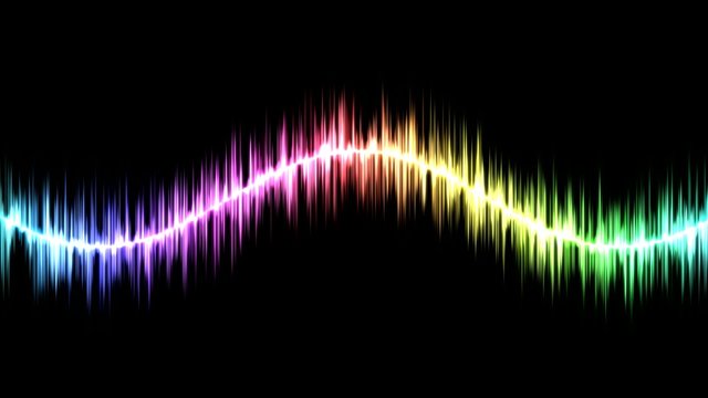 Audio Sound Sine Wave Animation - Loop Rainbow
