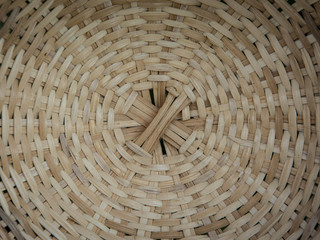 Old woven wood circular  pattern