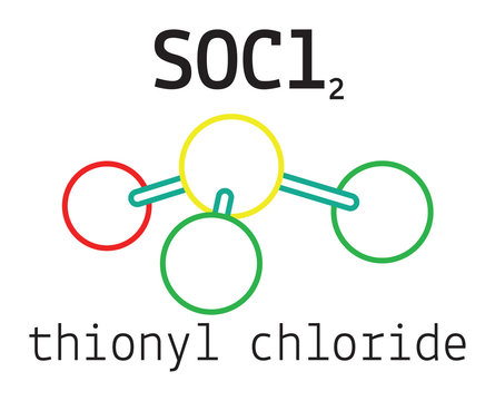 Cl2SO thionyl chloride molecule