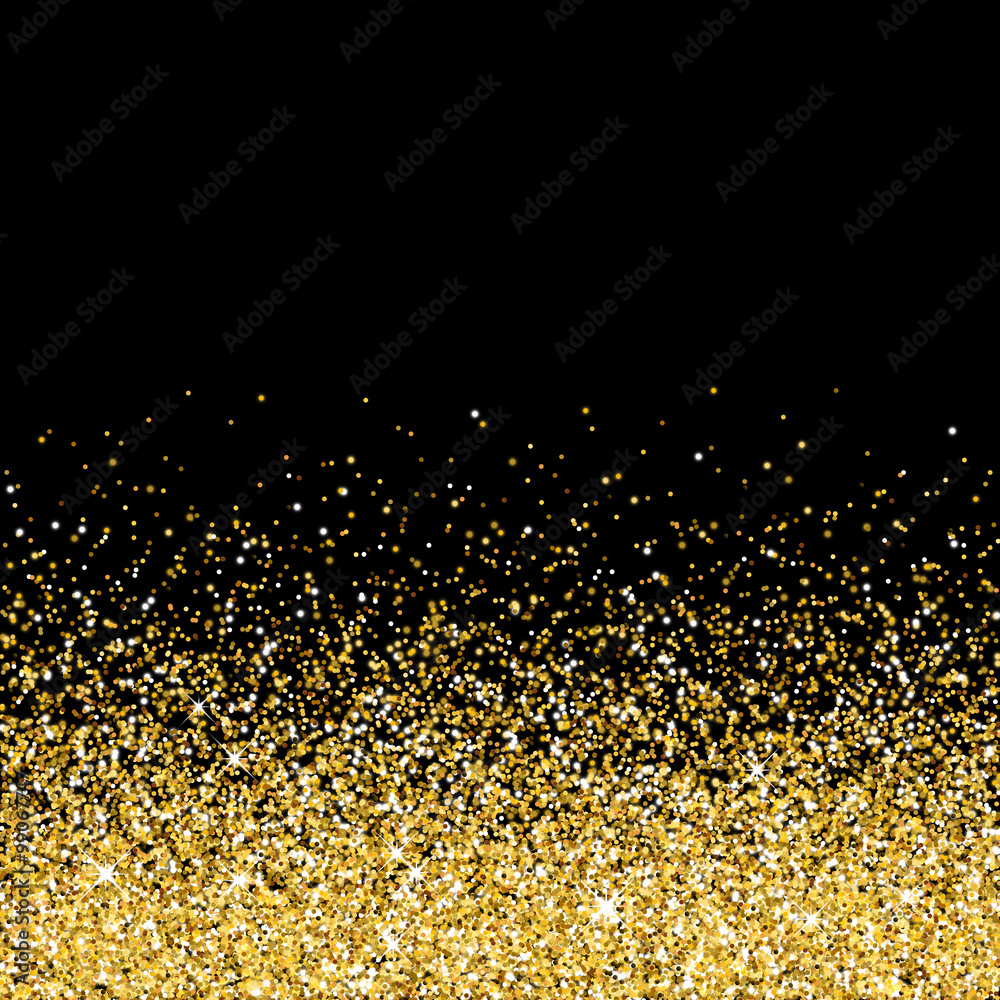 Canvas Prints vector gold glittering abstract particles