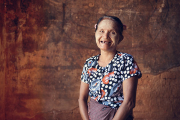 Asian Burmese woman portrait