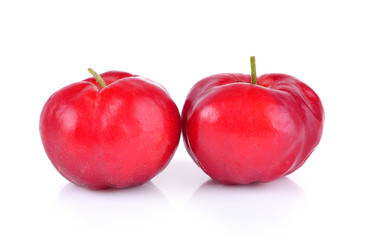 Ripe thai cherry on white background