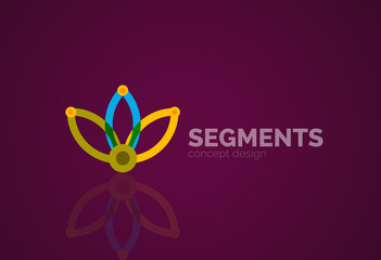 Vector outline minimal abstract geometric logo