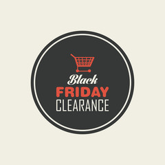 Obraz premium Black Friday Label