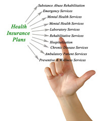 Diagram of health insurance plan