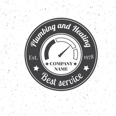 Fototapeta na wymiar Vintage Plumbing, Heating Services logo, labels and badges. Styl