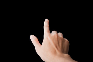 人間の手,黒背景
