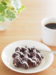 ワッフルとコーヒー
