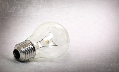 Old lightbulb isolated on a white background
