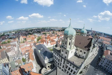 Deurstickers Panorama von Augsburg © jgphoto76