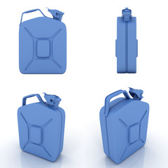 Blank Jerrycan Canister Gallon Oil Cleanser Detergent Abstergent Isolated on white