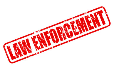 LAW ENFORCEMENT red stamp text