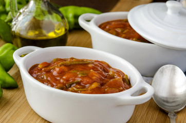 Irish stew in ceramic bowls
