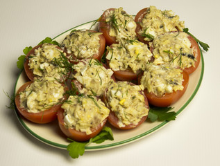 Stuffed tomatoes with cheese