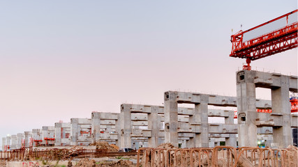 Fototapeta premium erection bridge box girder