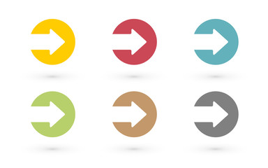 colorful arrows in circle icon - 99078972