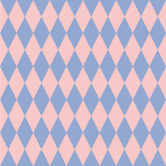 Rose quartz and serenity rhombus backdrop. Vector illustration. Seamless pattern.