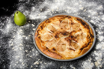 Sweet pie with pear
