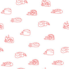 Sushi seamless pattern