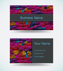 Colorful business card template.Vector illustration in vibrant colors.