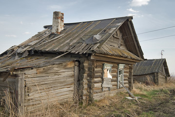 Abandoned old house in Tyumen. Russia