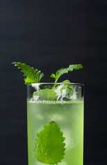 Green cocktail with mint