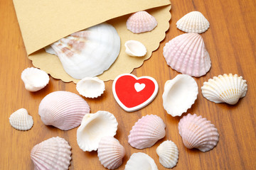 Valentine Heart with seashells